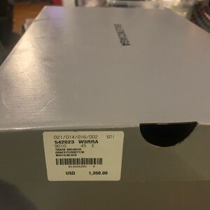Balenciaga white black grafitti track shoes
